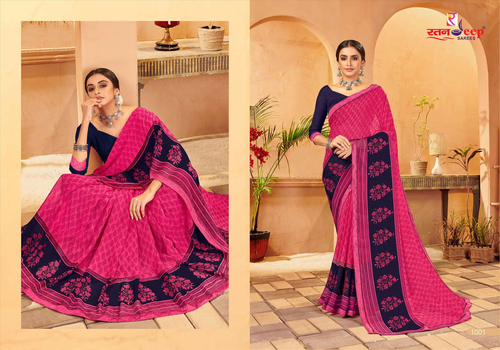 Ratandeep Munch Chiffon Printed Regular Wear Designer Saree Collection